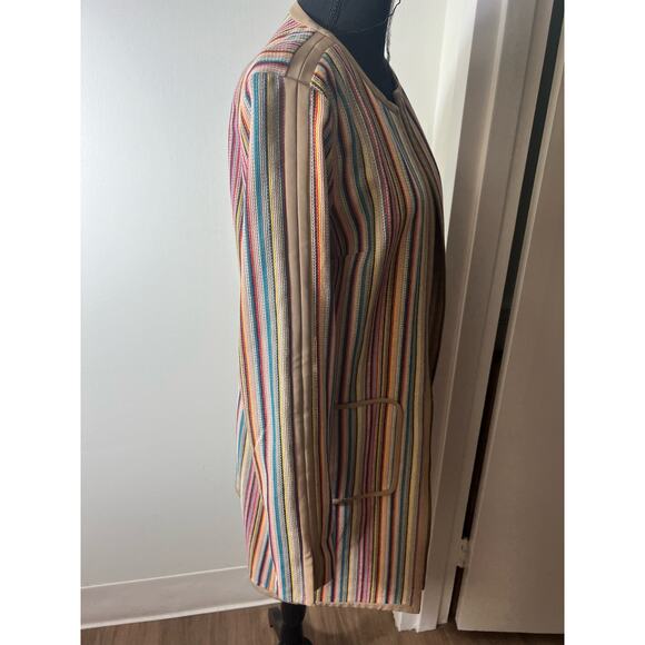 W by Worth Rainbow Zip Up Tunic Coat size 6 - Picture 5 of 6